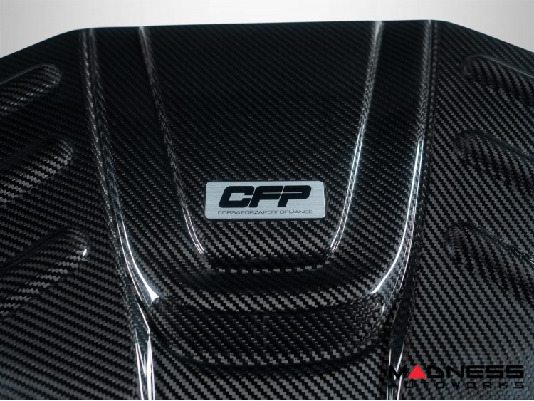 Alfa Romeo Stelvio Engine Cover - Carbon Fiber - QV Model - Corsa Forza Performance