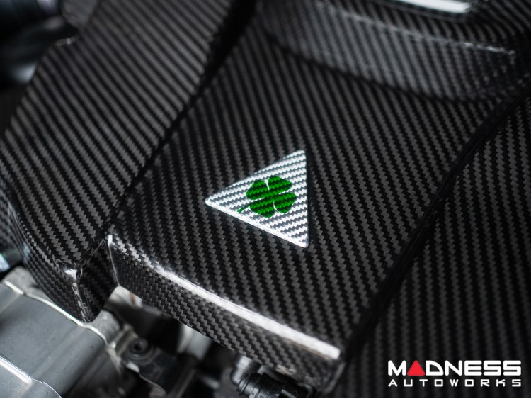 Alfa Romeo Stelvio Quadrifoglio Carbon Fiber Air Intake & Engine Cover Kit - Corsa Forza Performance